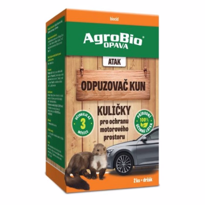 ATAK - Odpudzovač kún guličky - AgroBio - ochrana proti škodcom - 2ks