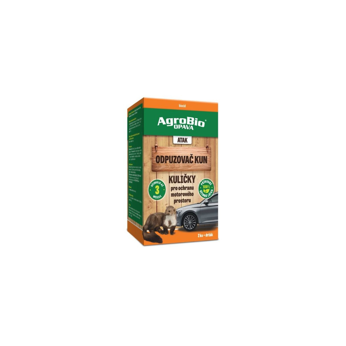 ATAK - Odpudzovač kún guličky - AgroBio - ochrana proti škodcom - 2ks