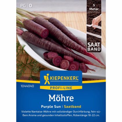 Semená mrkvy Purple Sun F1 - predaj výsevných pásikov - 5 m