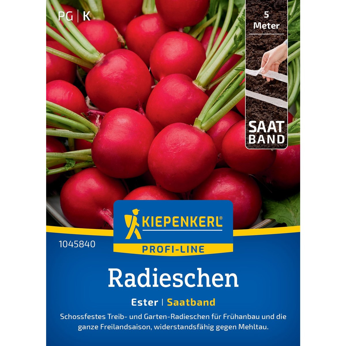 Semená reďkovky Ester F1 - predaj výsevných pásikov - 5 m
