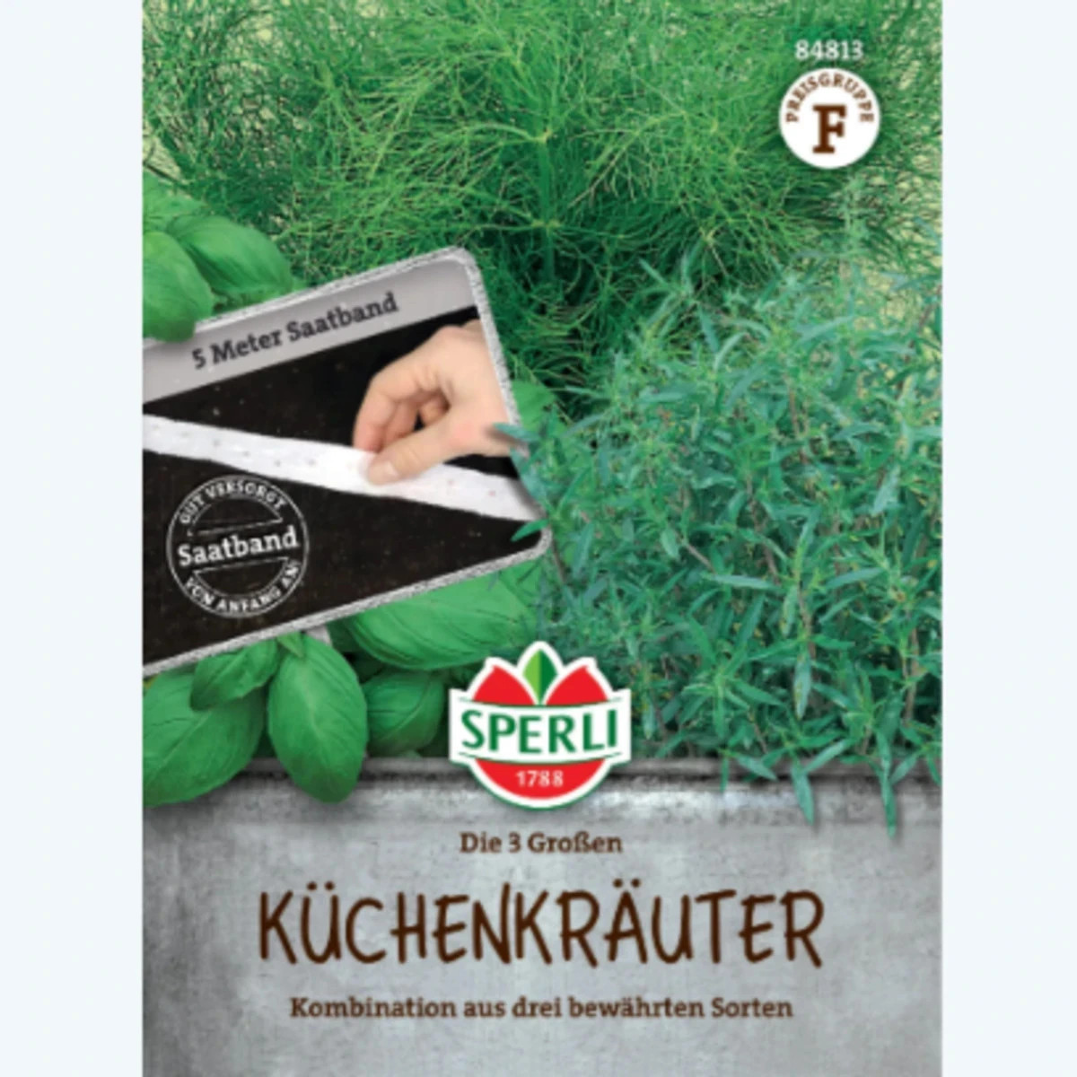 Tri obľúbené bylinky - predaj výsevných pásikov - Sperli - 1 ks