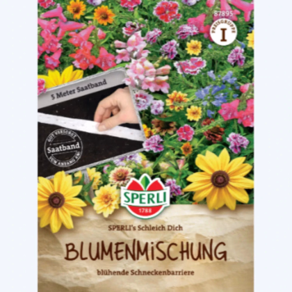 Rozkvitnutá zábrana proti slimákom - Sperli - predaj výsevných pásikov - 1 ks