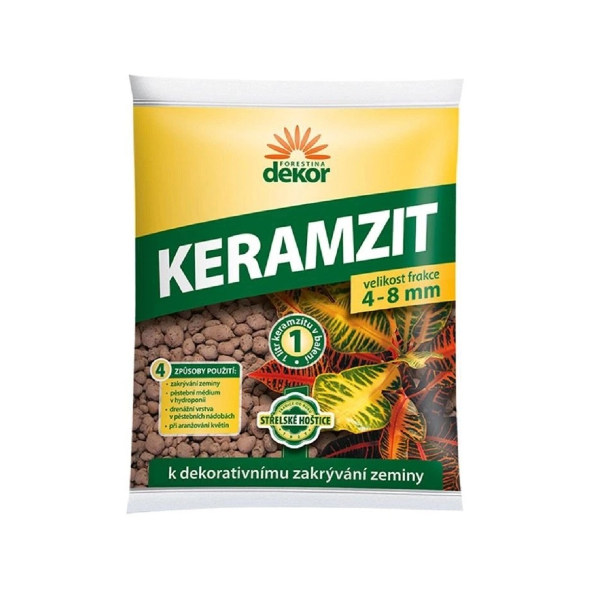 Keramzit dekor 4 – 8 mm - umelé kamenivo - 1 l