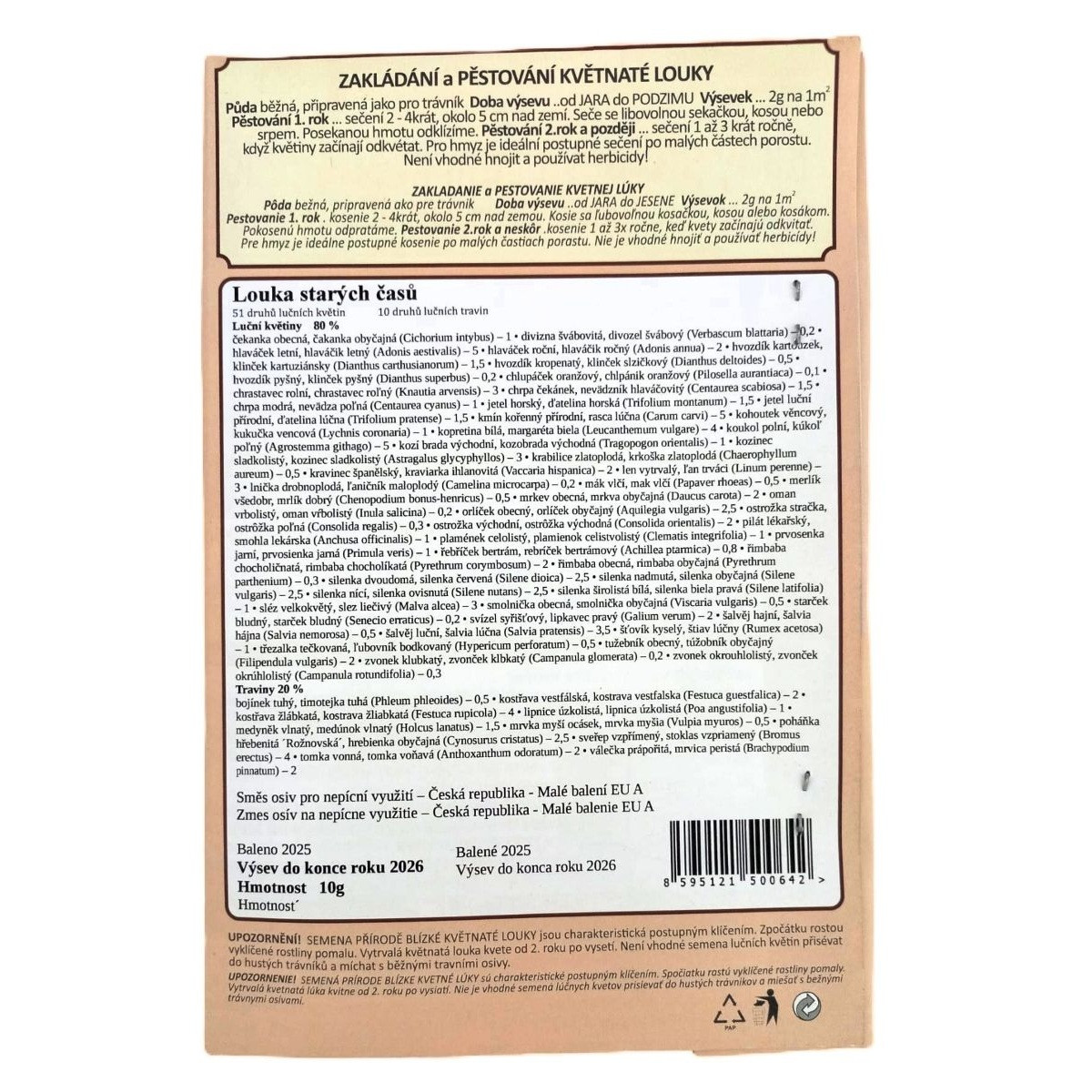 Lúka starých čias - Planta Naturalis - lúčna zmes - 10 g