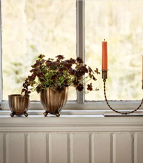 Dekoratívny kvetináč Vilmer - antik mosadz - Strömshaga AB - 8,5 x 8,5 cm - predaj obalov - 1 ks