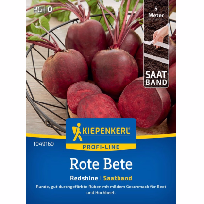 Semená červená repa Redshine - predaj výsevných pásikov - 5 m