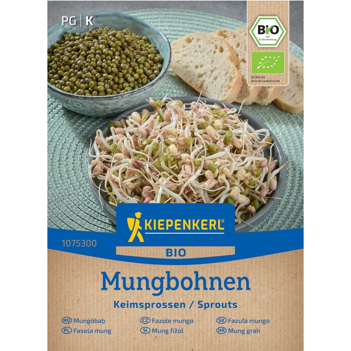 BIO Fazuľa Mungo - Kiepenkerl - predaj bio semien na klíčenie - 75 g