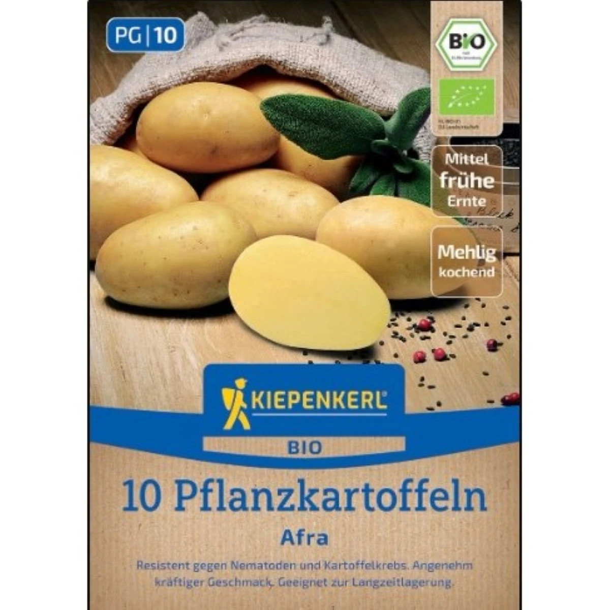 BIO Sadbové zemiaky Afra - Solanum tuberosum - Kiepenkerl - bio sadivo - 10 ks