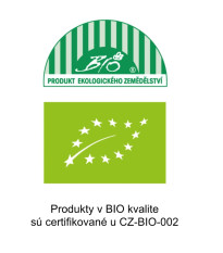 Produkty v BIO kvalite sú certifikované u CZ-BIO-002