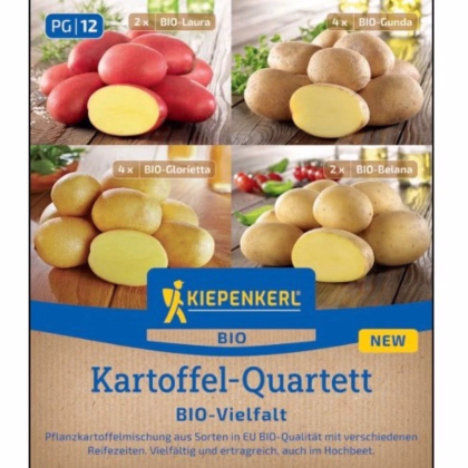 BIO Sadbové zemiaky - 4 druhy - rozmanitosť - Solanum tuberosum - sadivo - 12 ks