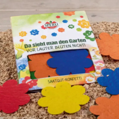 Semienkové kvetinové konfetti - v tvare kvetu - Sperli - 1 ks