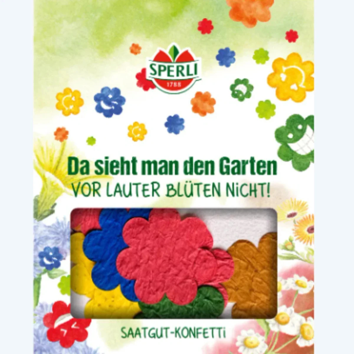 Semienkové kvetinové konfetti - v tvare kvetu - Sperli - 1 ks