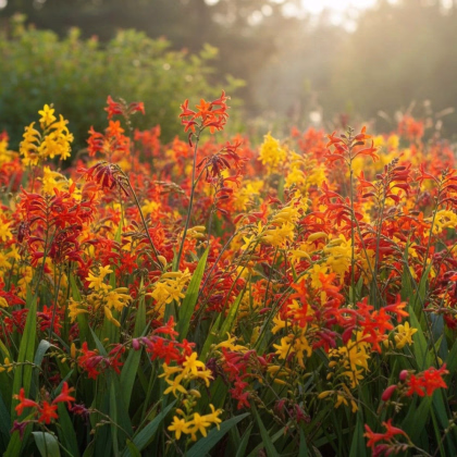 Zmes montbrécií - Crocosmia mix - hľuzy montbrécie - 20 ks