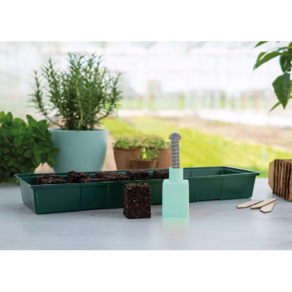 Ručný lis na výrobu rašelinových kvetináčov - 4 cm - SOGO - pestovateľské pomôcky - 1 ks