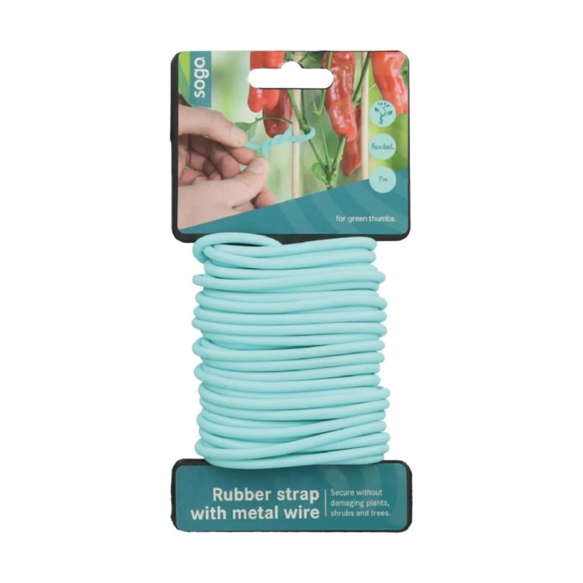 Gumový pás s drôtom - SOGO - pestovateľské pomôcky - 7 m - 1 ks