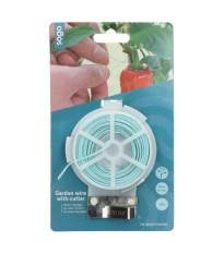Záhradný drôt zelený s rezačom - SOGO - pestovateľské pomôcky - 30 m - 1 ks