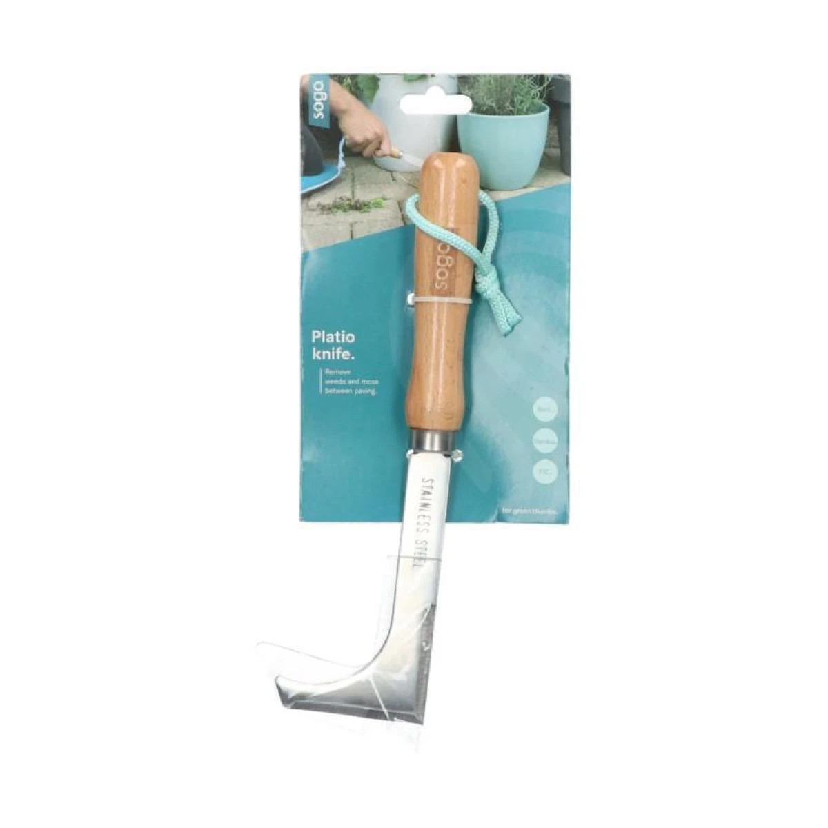 Vypichovač buriny - SOGO - nerezová oceľ - pestovateľské pomôcky - 1 ks