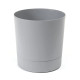 Kvetináč Aura s podmiskou - sivý - 13 x 13 cm - pestovateľské pomôcky - 1 ks