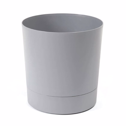 Kvetináč Aura s podmiskou - sivý - 13 x 13 cm - pestovateľské pomôcky - 1 ks