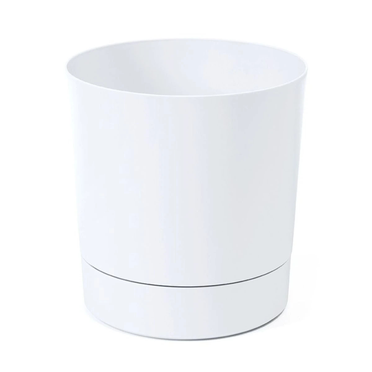 Kvetináč Aura s podmiskou - biely - 15 x 15 cm - pestovateľské pomôcky - 1 ks