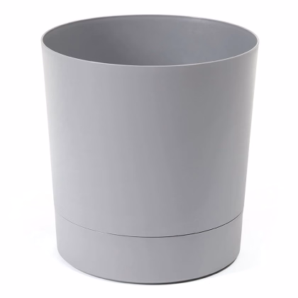 Kvetináč Aura s podmiskou - sivý - 18 x 18 cm - pestovateľské pomôcky - 1 ks