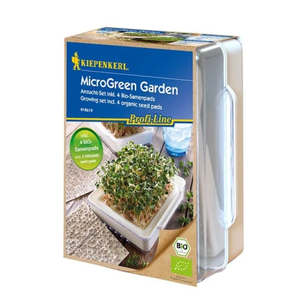 Microgreen Garden BIO - Štartovacia sada vrátane 4 plátov