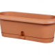 Samozavlažovací kvetináč s podmiskou - teracotta - 30 cm