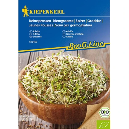 Bio Alfalfa - Lucerna - Kiepenkerl - Medicago sativa - bio semená na klíčky - 40 g