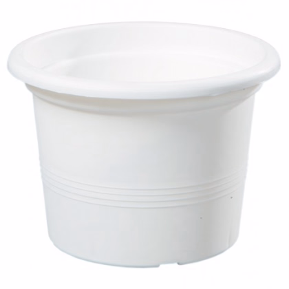 Kvetináč biely - Campanula - d13 x 9 cm - 1 ks