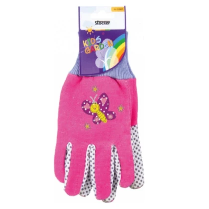 Detské pracovné rukavice Stocker - ružové - 1 pár - pomôcky na pestovanie