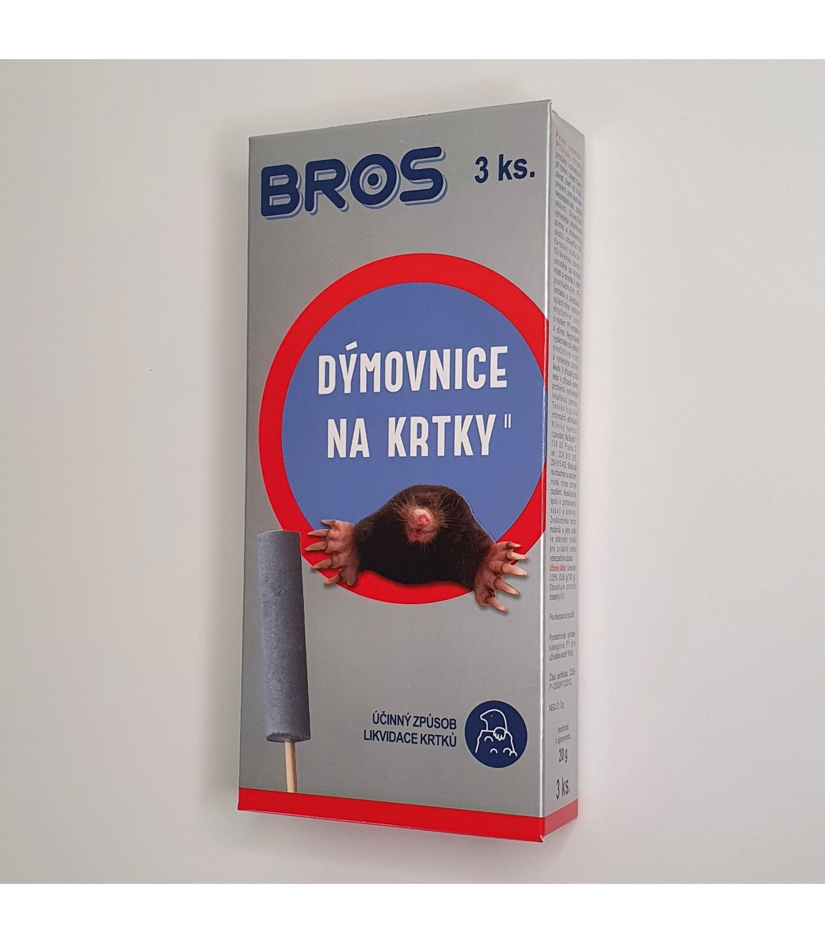 Dymovnica na krtkov - Bros - 3 ks