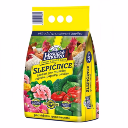 Hoštické slepačince - granulované hnojivo - hnojivá - 2,5 kg