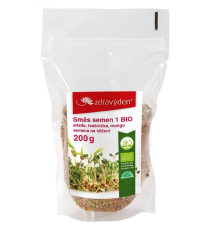 BIO alfalfa, reďkovka, mungo - zmes bio semien na klíčenie - 200 g