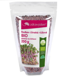 BIO Reďkovka čínska ružová - bio semená na klíčenie - 200 g