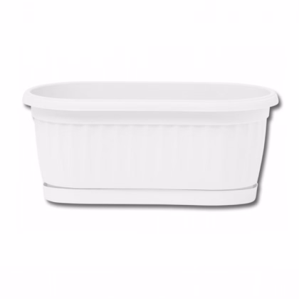 Samozavlažovací truhlík biely - 22 cm - 1 ks