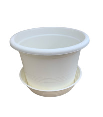 Kvetináč Satura Modern biely - 14 x 11 cm - predaj kvetináčov - 1 ks