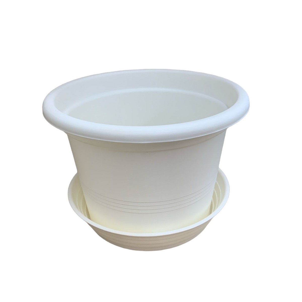 Kvetináč Satura Modern biely - 14 x 11 cm - predaj kvetináčov - 1 ks