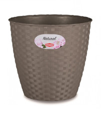 Obal na kvetináč NATURAL hnedo-sivý - 14 x 13 cm - 1 ks
