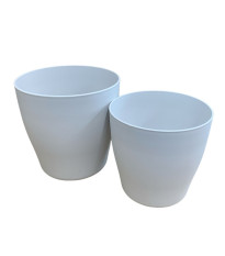 Obal na kvetináč LIVING bielo-béžový - 15 x 15 cm - 1 ks